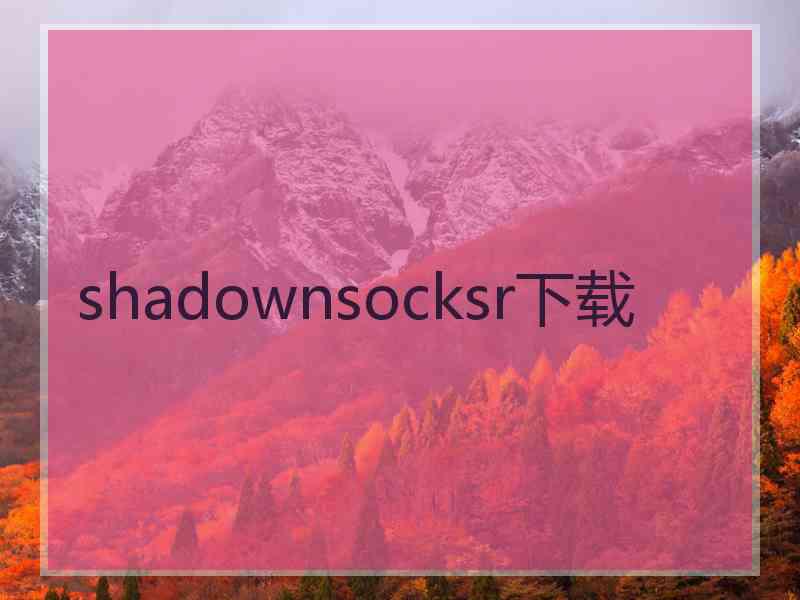 shadownsocksr下载