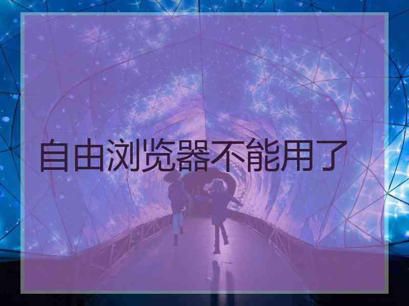 自由浏览器不能用了