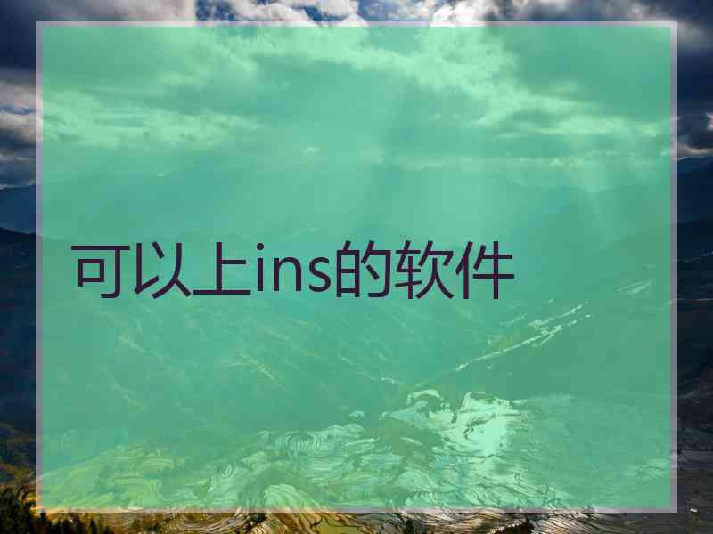 可以上ins的软件