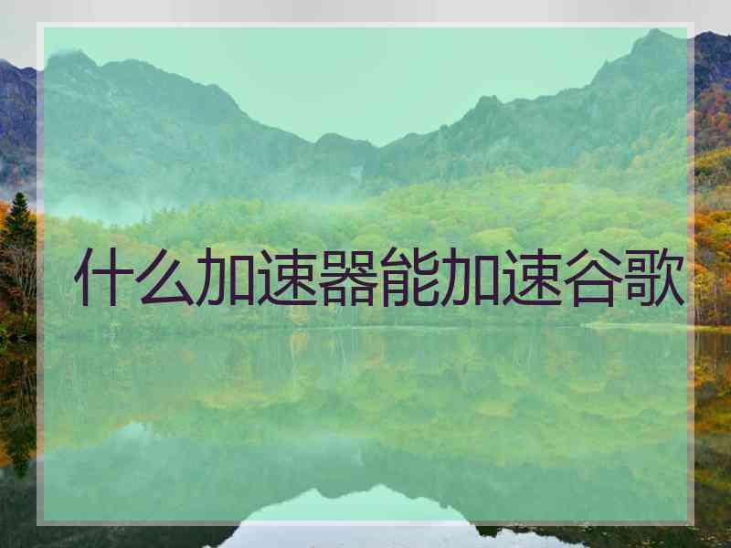 什么加速器能加速谷歌