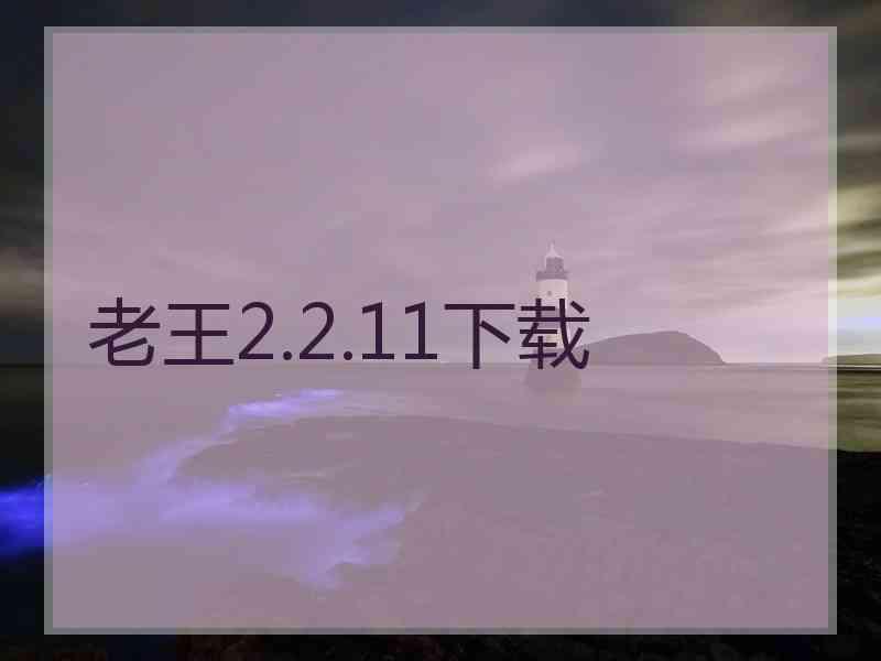 老王2.2.11下载