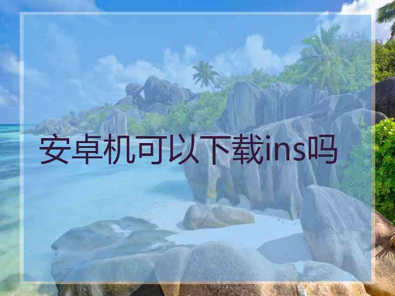 安卓机可以下载ins吗