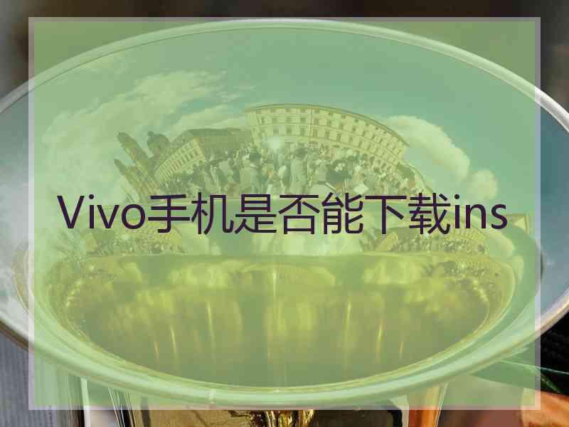 Vivo手机是否能下载ins