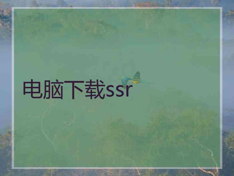 电脑下载ssr