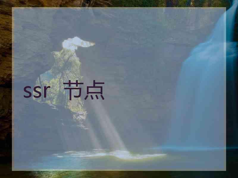 ssr  节点