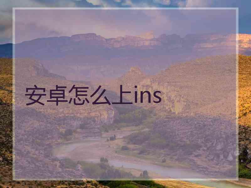 安卓怎么上ins