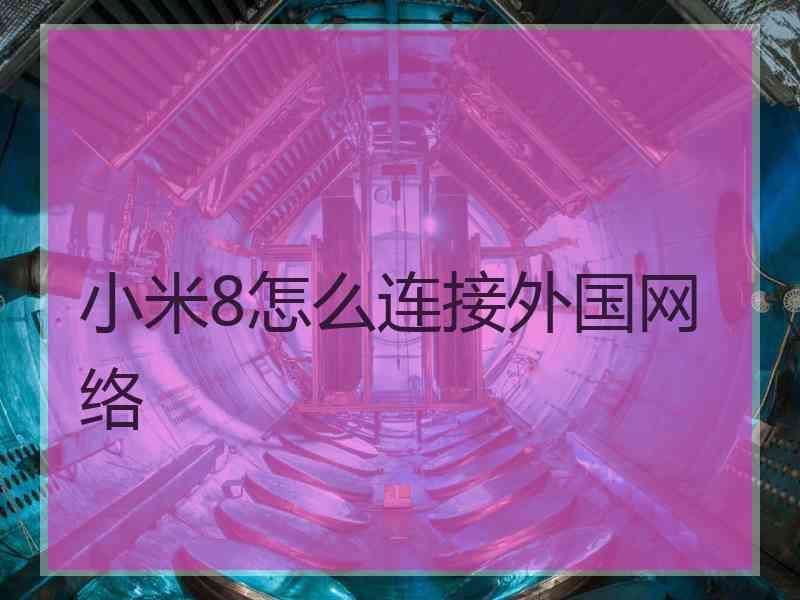 小米8怎么连接外国网络