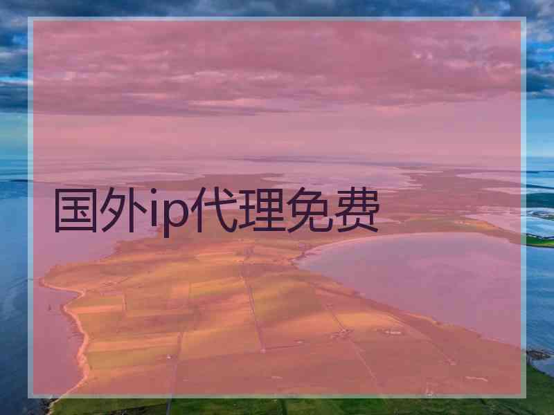 国外ip代理免费