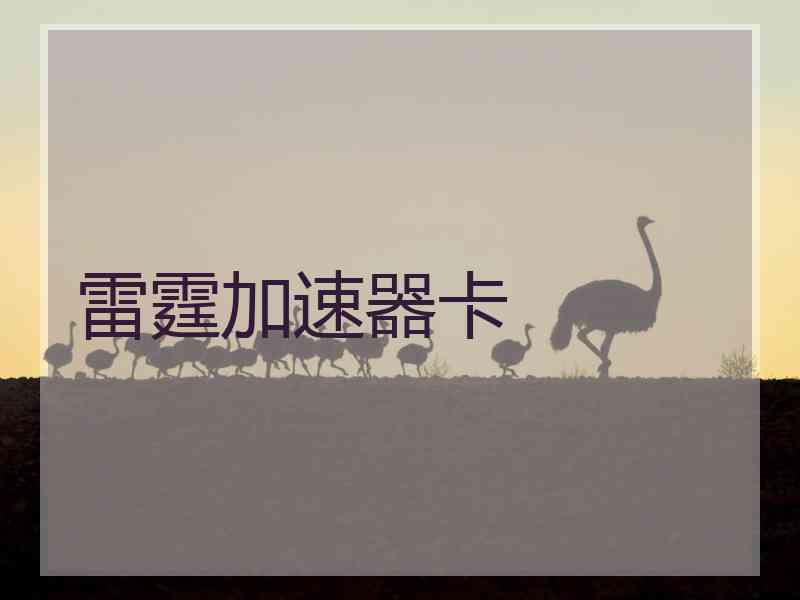 雷霆加速器卡