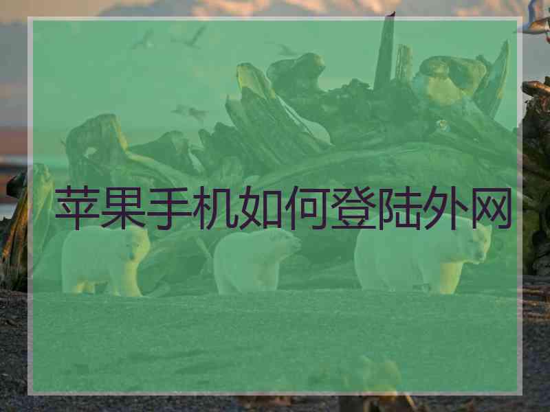 苹果手机如何登陆外网