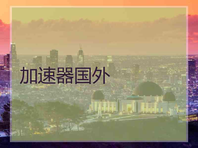 加速器国外