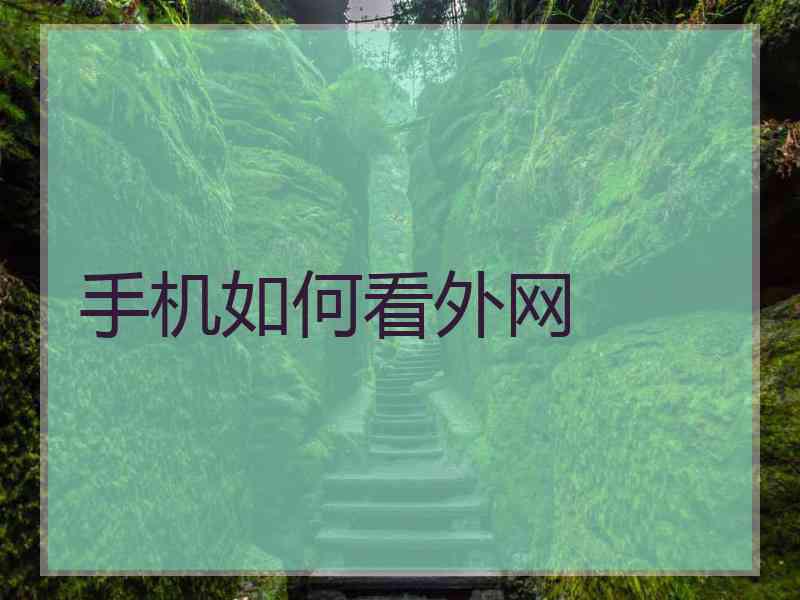 手机如何看外网