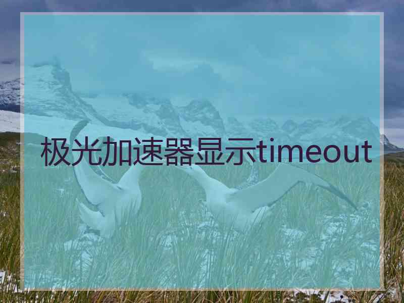 极光加速器显示timeout