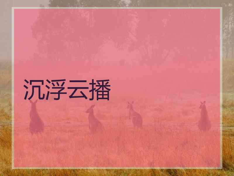 沉浮云播