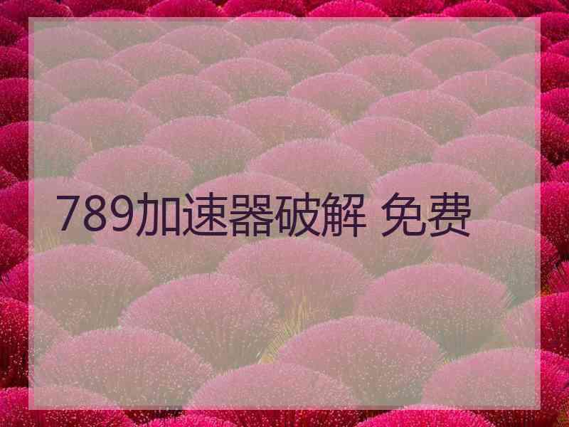 789加速器破解 免费