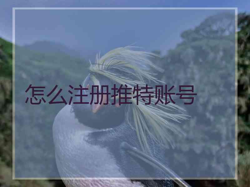 怎么注册推特账号