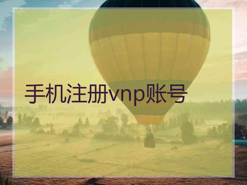 手机注册vnp账号