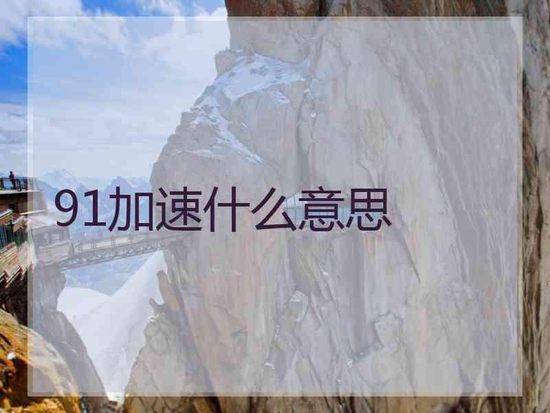 91加速什么意思