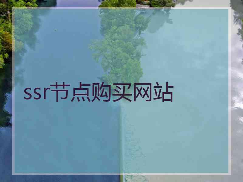 ssr节点购买网站