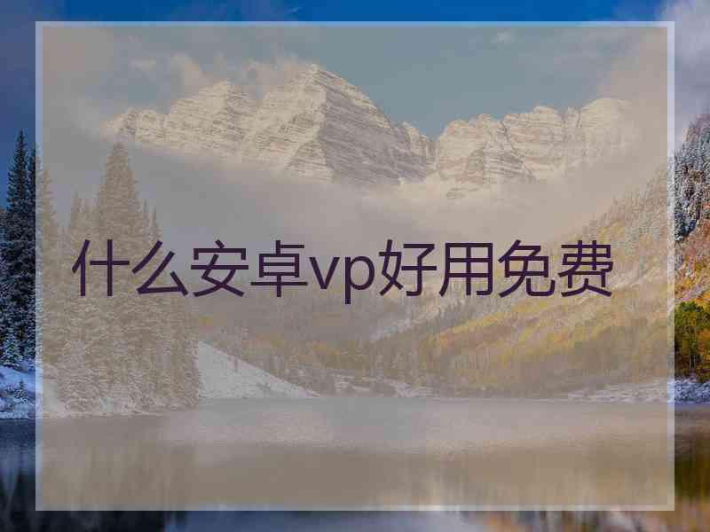 什么安卓vp好用免费