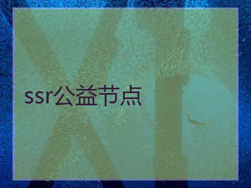 ssr公益节点