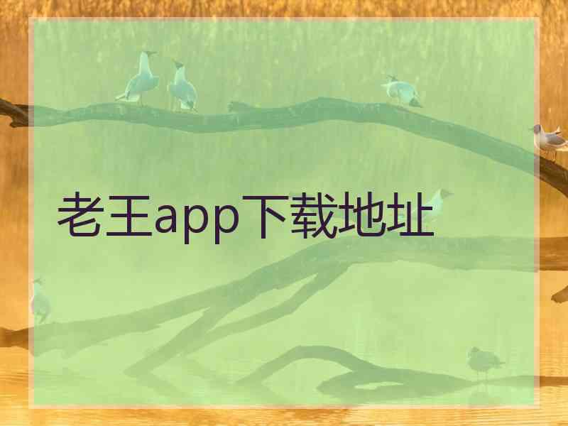 老王app下载地址