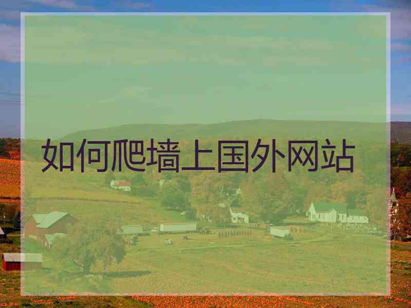 如何爬墙上国外网站