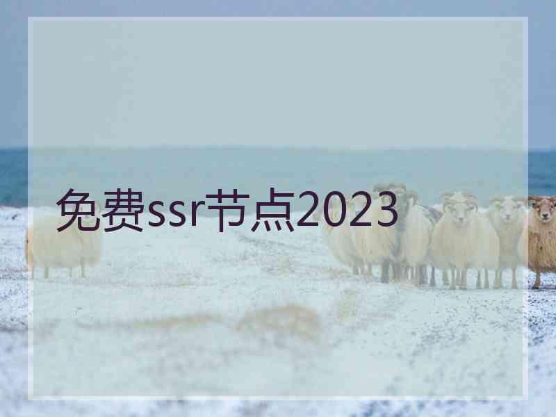 免费ssr节点2023
