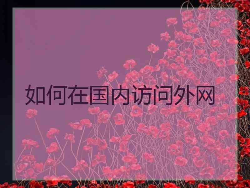 如何在国内访问外网