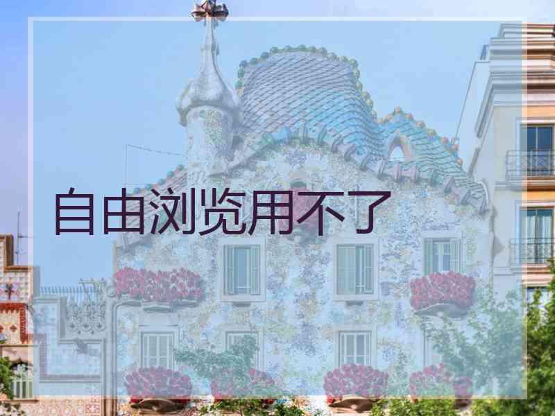 自由浏览用不了