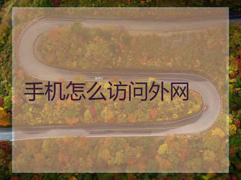 手机怎么访问外网